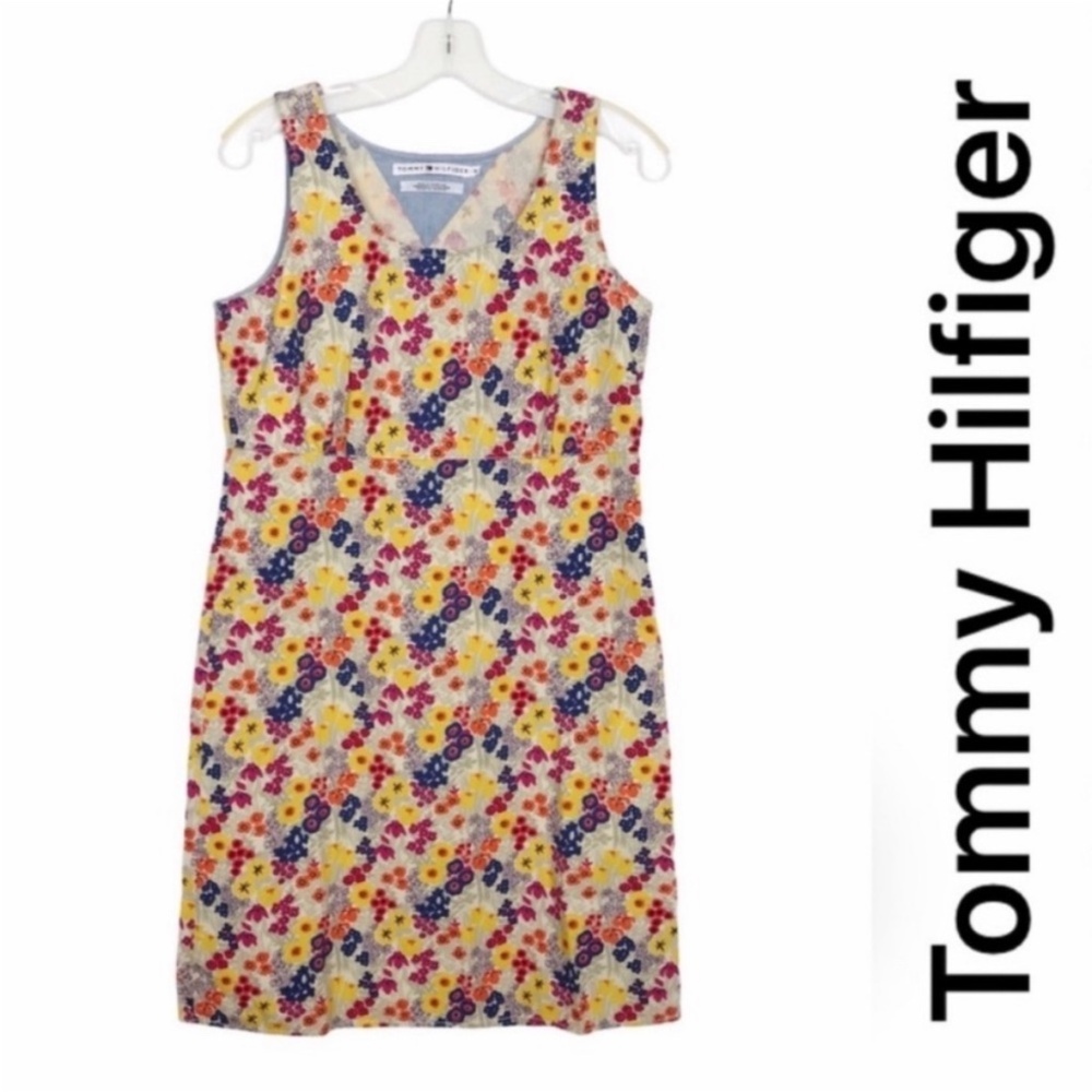 Tommy Hilfiger Multicolored Floral Sleeveless Sheath Dress